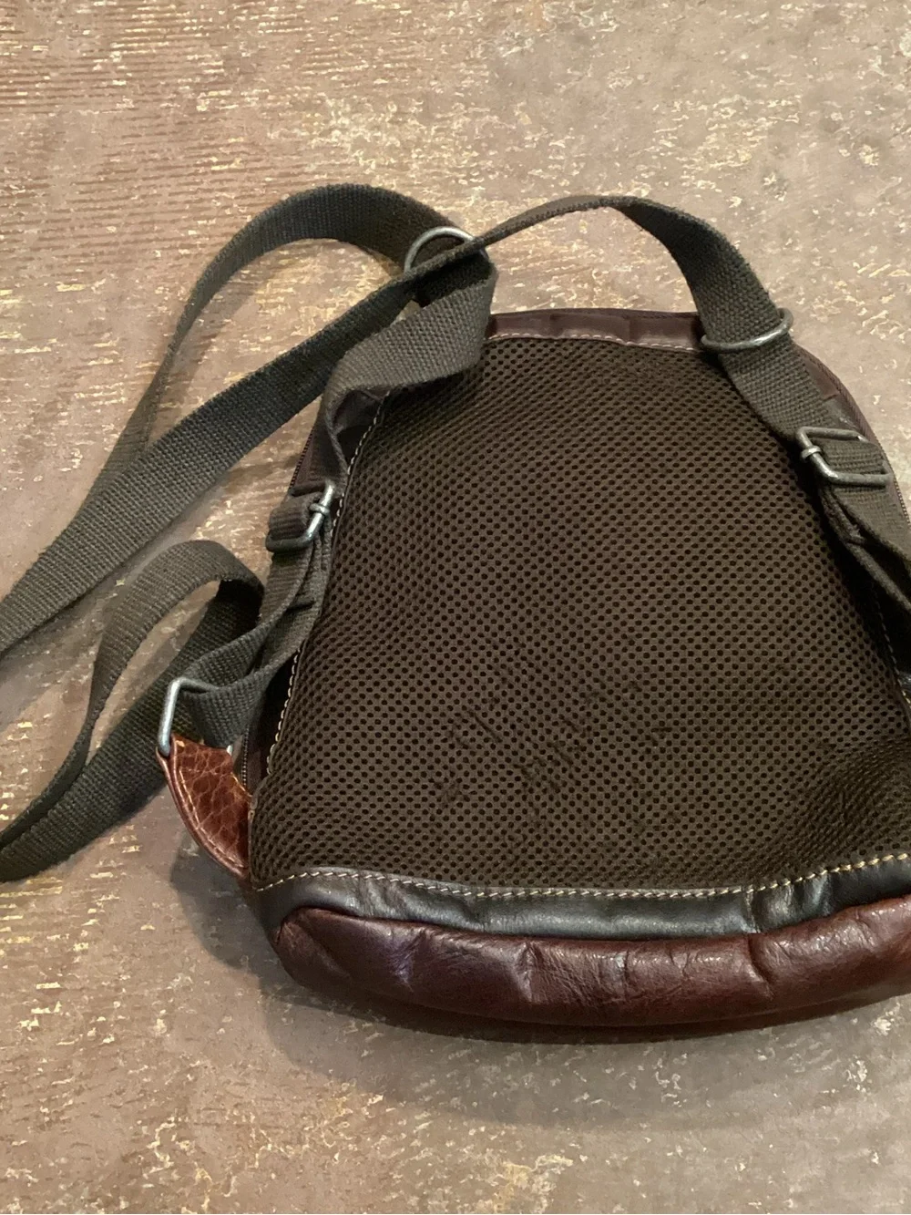 Jack Georges Voyager Small Backpack #7835 Brown Buffalo Leather Mini Bag